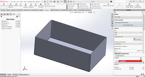 solidworks sheet metal costing|solidworks stock sheet size.